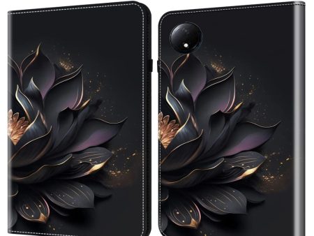 Xiaomi Redmi Pad SE 4G 8.7 inch Case Pattern Printed Leather Tablet Cover with Card Slot - Flower For Sale