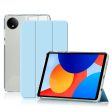 Xiaomi Redmi Pad SE 4G 8.7 inch Clear Back Case Tri-Fold Stand Leather Flip Tablet Cover - Sky Blue on Sale