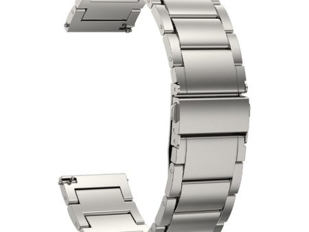 22mm Universal titanium alloy strap with frontier flat buckle - Titanium Grey Fashion