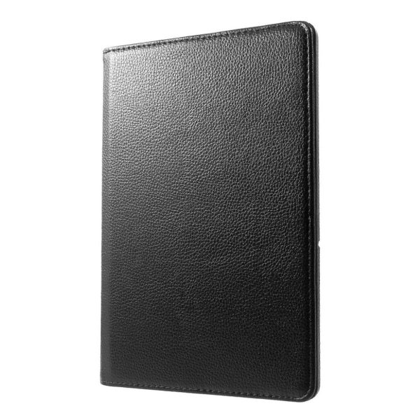 Huawei MediaPad T5 litchi skin leather flip case - Black Hot on Sale