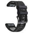 26mm silicone strap for Garmin and Coros watch - Black   Grey Cheap