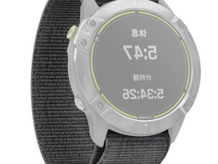 22mm nylon loop watch strap for Garmin watch - Grey For Discount