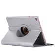 iPad (2017) litchi grain rotating PU leather case - Silver on Sale