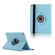 iPad (2017) litchi grain rotating PU leather case - Baby Blue on Sale