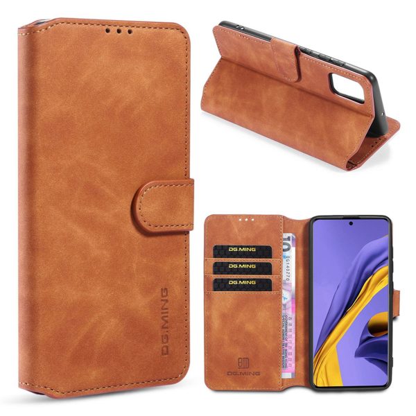 DG.MING Samsung Galaxy A51 Retro Case - Brown For Sale