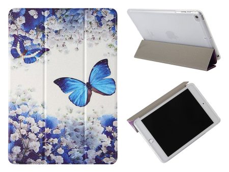 iPad 10.2 (2020) patterned leather flip case - Blue Butterfly Online Hot Sale