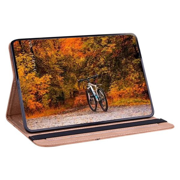 Xiaomi Redmi Pad Pro Case Pattern Printed Leather Tablet Cover with Card Slot - Peach Blossom For Sale