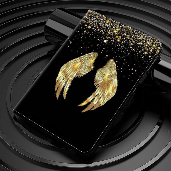 Xiaomi Redmi Pad SE 4G 8.7 inch Case Flip Stand Leather Tablet Cover Pattern Printed - Gold Wings Supply