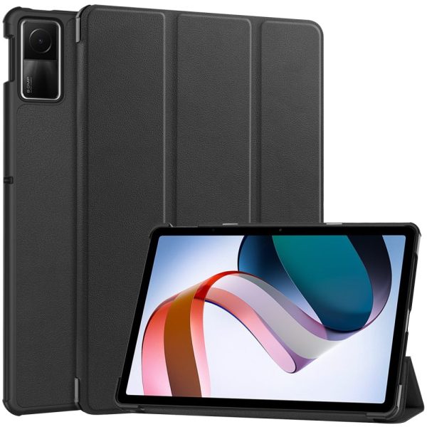 Black Tri-fold Leather Stand Case for Xiaomi Redmi Pad SE For Cheap