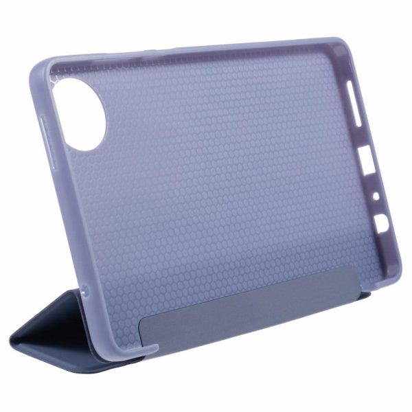 Xiaomi Redmi Pad SE 4G 8.7 inch Case Vegan Leather+Silicone Tri-Fold Stand Tablet Cover - Purple For Sale