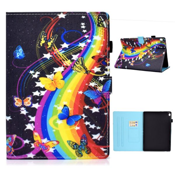 Lenovo Tab M10 cool pattern leather flip case - Rainbow and Butterfly Hot on Sale