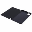 Xiaomi Redmi Pad SE 4G 8.7 inch Case Vegan Leather+Silicone Tri-Fold Stand Tablet Cover - Black Online Hot Sale