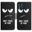 Wonderland Motorola Moto E13 flip case - Don t Touch My Phone Discount