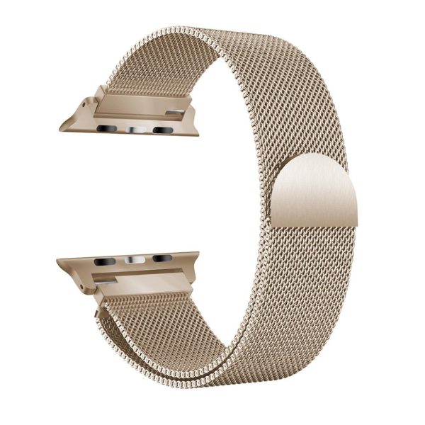 Apple Watch 42mm unique stainless steel watch band - Champagne Silver on Sale