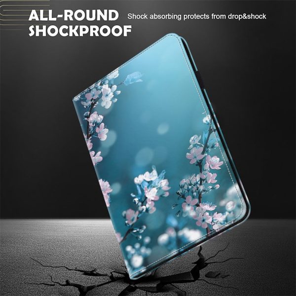 Xiaomi Redmi Pad Pro Case Pattern Printed Leather Tablet Cover with Card Slot - Peach Blossom For Sale