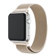 Apple Watch 42mm unique stainless steel watch band - Champagne Silver on Sale