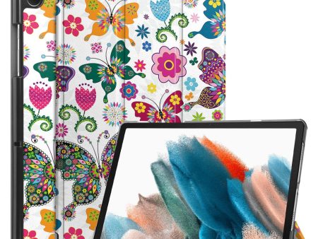 Samsung Galaxy Tab A9 Tri-fold Stand Tablet Leather Case - Butterflies Cheap