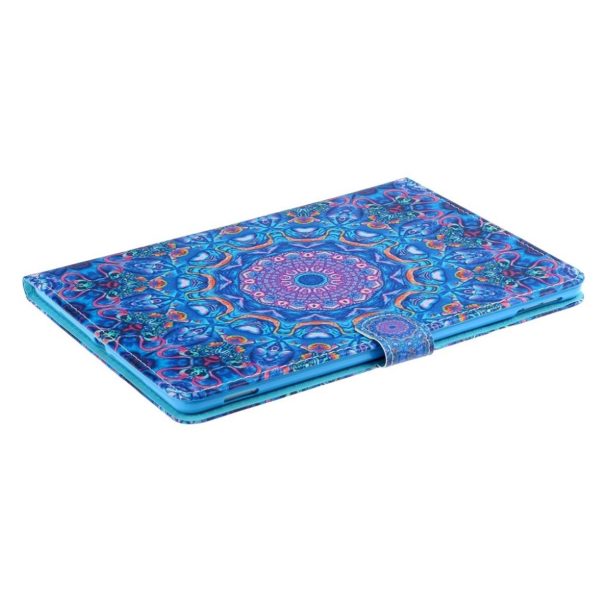 iPad 10.2 (2019) trendy patterned leather flip case - Purple Kaleidoscope Supply