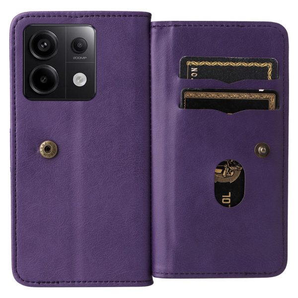 10-slot Xiaomi Poco X6   Xiaomi Redmi Note 13 Pro wallet case - Purple Discount