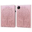 Xiaomi Redmi Pad SE 4G 8.7 inch Case Vegan Leather Stand Tree Deer Pattern Tablet Cover - Rose Gold on Sale