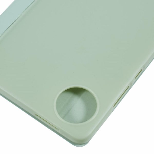 Xiaomi Redmi Pad SE 4G 8.7 inch Case Vegan Leather+Silicone Tri-Fold Stand Tablet Cover - Green Hot on Sale