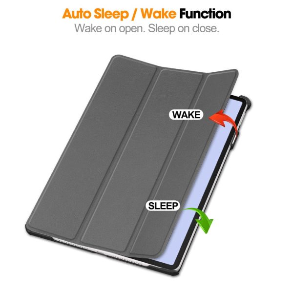 Huawei MatePad 11.5 S Case Auto Wake   Sleep Tri-Fold Stand Leather Tablet Cover - Grey Online Hot Sale