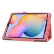 Samsung Galaxy Tab S6 Lite litchi texture leather flip case - Pink Online Sale