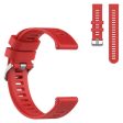 20mm twill texture silicone watch strap for Garmin Forerunner 158   55 - Red Sale