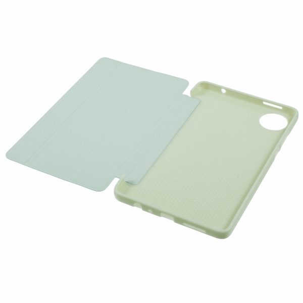 Xiaomi Redmi Pad SE 4G 8.7 inch Case Vegan Leather+Silicone Tri-Fold Stand Tablet Cover - Green Hot on Sale