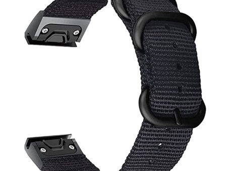 20mm nylon watch strap for Garmin watch - Black For Sale