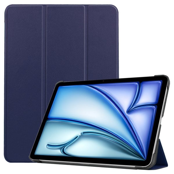 iPad Air 13 (2024) Case Auto Wake   Sleep Tri-fold stand Leather Tablet Cover - Blue Online Hot Sale