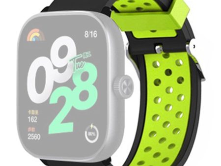 Xiaomi Redmi Watch 4 Dual Color Silicone Watch Band Wrist Strap - Black+Green Online Sale