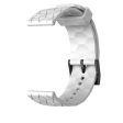 20mm Universal football style silicone watch strap - White Cheap