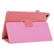 Samsung Galaxy Tab S6 Lite litchi texture leather flip case - Pink Online Sale