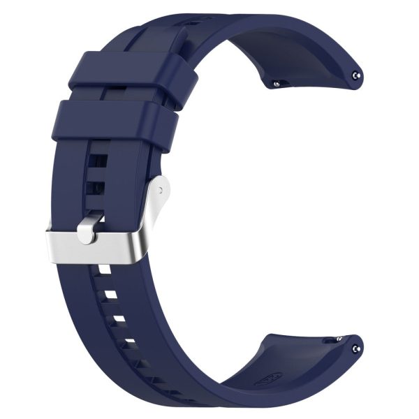 20mm Universal adjustable silicone watch strap - Silver Steel Buckle   Midnight Blue For Cheap