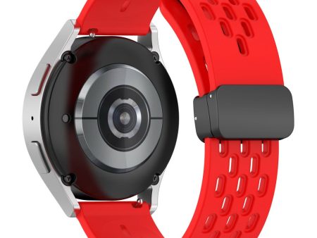 20mm silicone strap for Samsung Galaxy Watch 6   5   4 - Red Discount