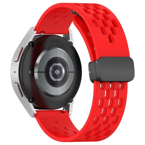 20mm silicone strap for Samsung Galaxy Watch 6   5   4 - Red Discount