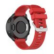 20mm twill texture silicone watch strap for Garmin Forerunner 158   55 - Red Sale