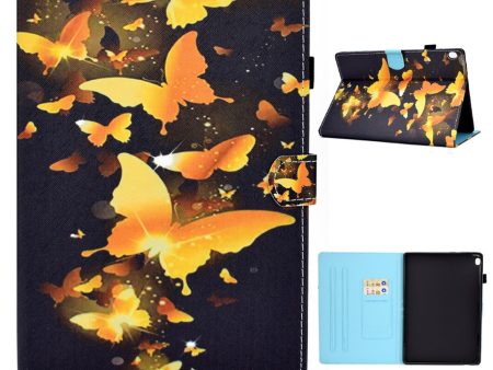 Lenovo Tab M10 cool pattern leather flip case - Gold Butterflies Online