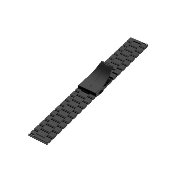 20mm Universal shiny stainless steel watch band - Black Online