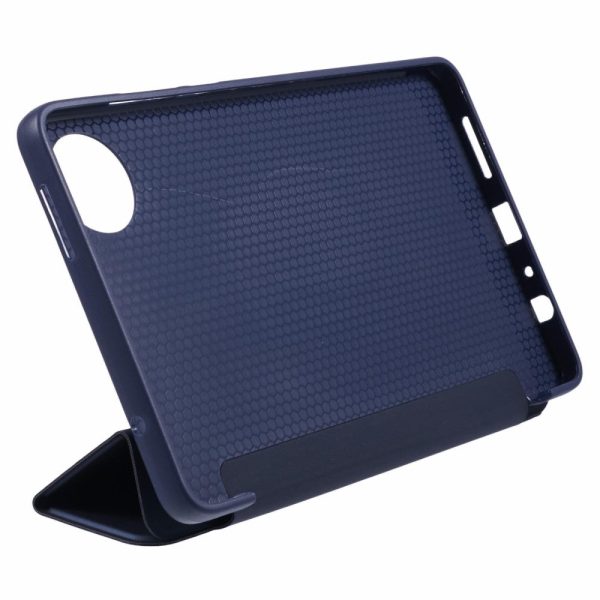 Xiaomi Redmi Pad SE 4G 8.7 inch Case Vegan Leather+Silicone Tri-Fold Stand Tablet Cover - Dark Blue Online