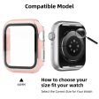 Apple Watch 40mm unique style cover + tempered glass screen protector - Pink   Silver For Sale