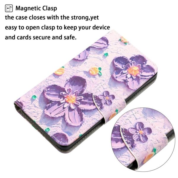 Wonderland Samsung Galaxy A52s 5G   A52 5G   A52 flip case - Purple Flower Sale