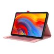 Lenovo Tab M11 Plus Leather Case Card Holder Cloth Texture Tablet Stand Cover - Pink Fashion