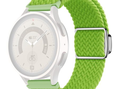 20mm Universal nylon strap with magnetic buckle - Yellowgreen on Sale