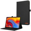 Lenovo Tab M11 Plus Leather Case Card Holder Cloth Texture Tablet Stand Cover - Black Online Hot Sale