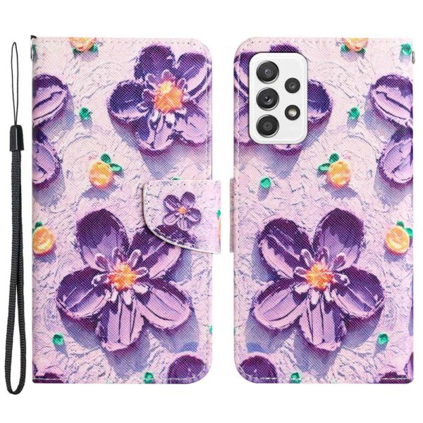 Wonderland Samsung Galaxy A52s 5G   A52 5G   A52 flip case - Purple Flower Sale