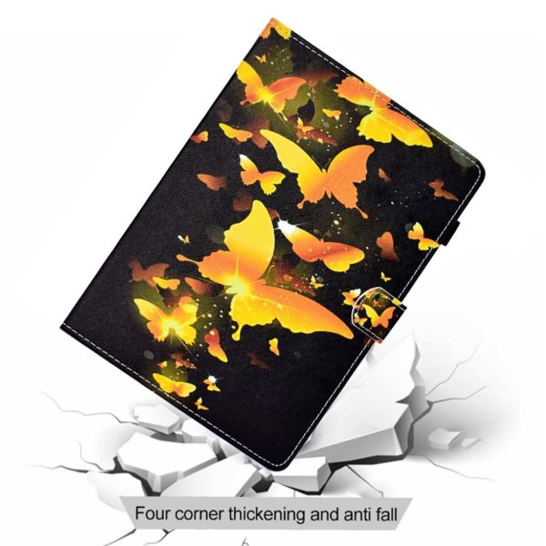 Lenovo Tab M10 cool pattern leather flip case - Gold Butterflies Online