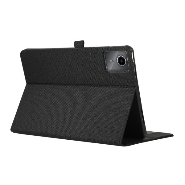 Lenovo Tab M11 Plus Leather Case Card Holder Cloth Texture Tablet Stand Cover - Black Online Hot Sale