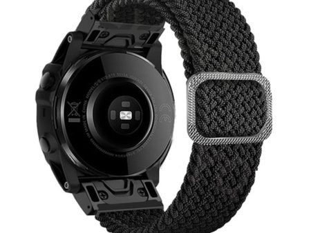 26mm nylon strap for Garmin and Coros watch with buckle - Black Online Sale